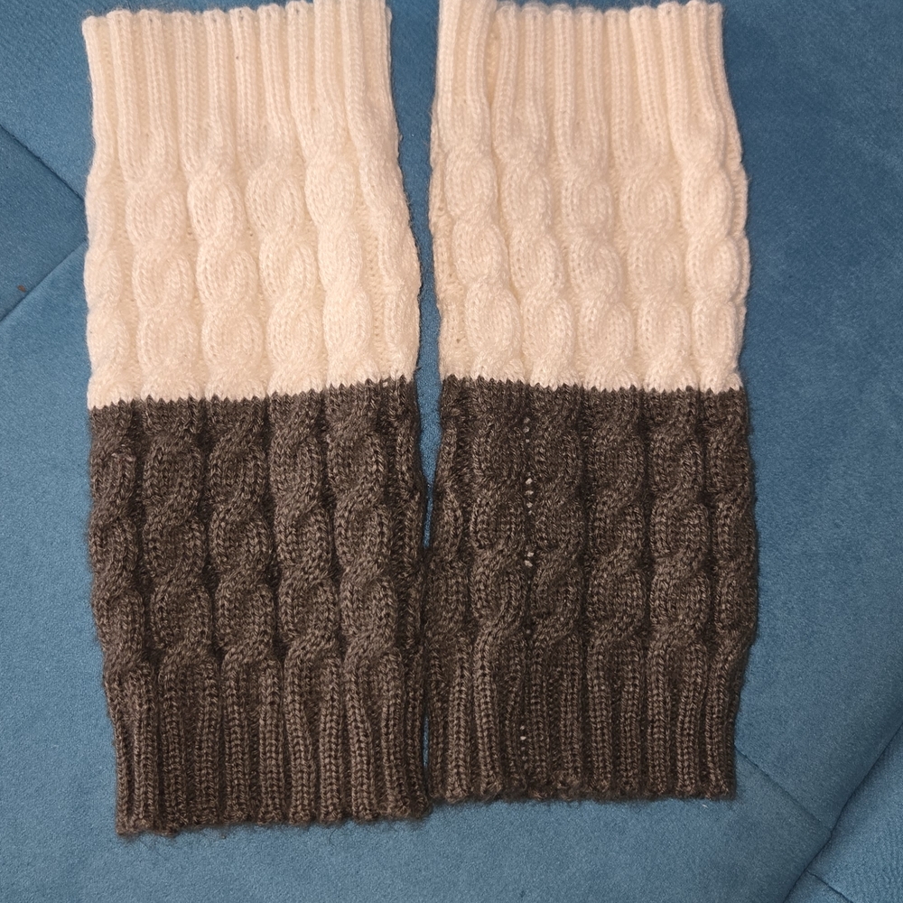 Two-Tone Knit Leg Warmers
